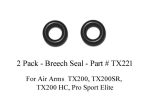 2-Pack TX221 breech and barrel seals for Air Arms TX200, TX200SR, and TX200 HC air rifles – replacement O-Rings for proper sealing