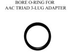 AAC Triad 3-Lug adapter O-ring, Triad bore seal replacement, AAC O-ring kit, adapter maintenance set, AAC firearm accessory