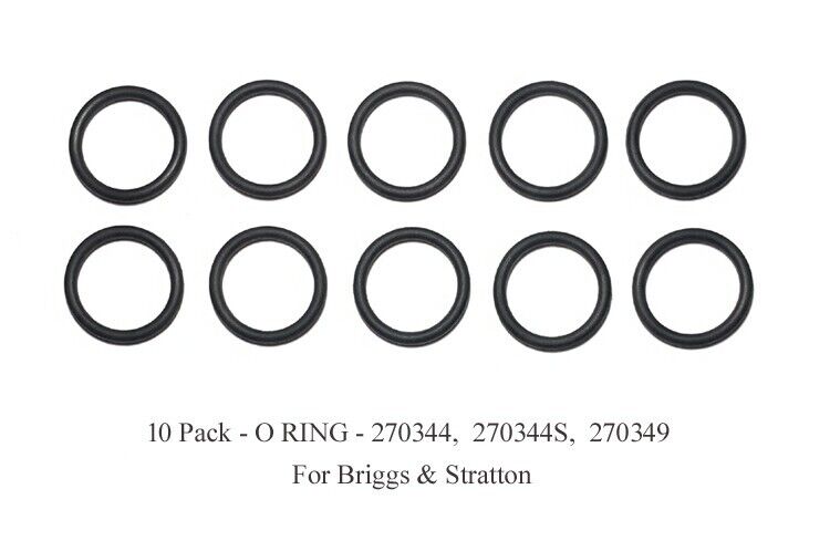 10 Pack - 270344S, 270349 O-Ring for Briggs & Stratton Intake Tube Seal