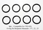 8pk Compatible for 1763-026 O-ring fits Benjamin Marauder .177, .22, .25