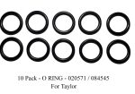 10 Pack - 020571 / 084545 O-Rings for Taylor / 702130 for Blackmer / FDA EPDM