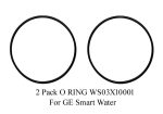 2-Pack WS03X10001 O-Rings for GE Smart Water filter systems – replacement rubber seals shown new and unused