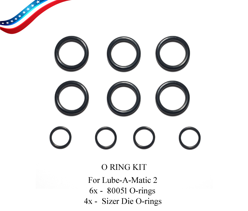 O-Ring Kit for Lube-A-Matic 2 Sizer - 80051 & Sizer Die O-rings