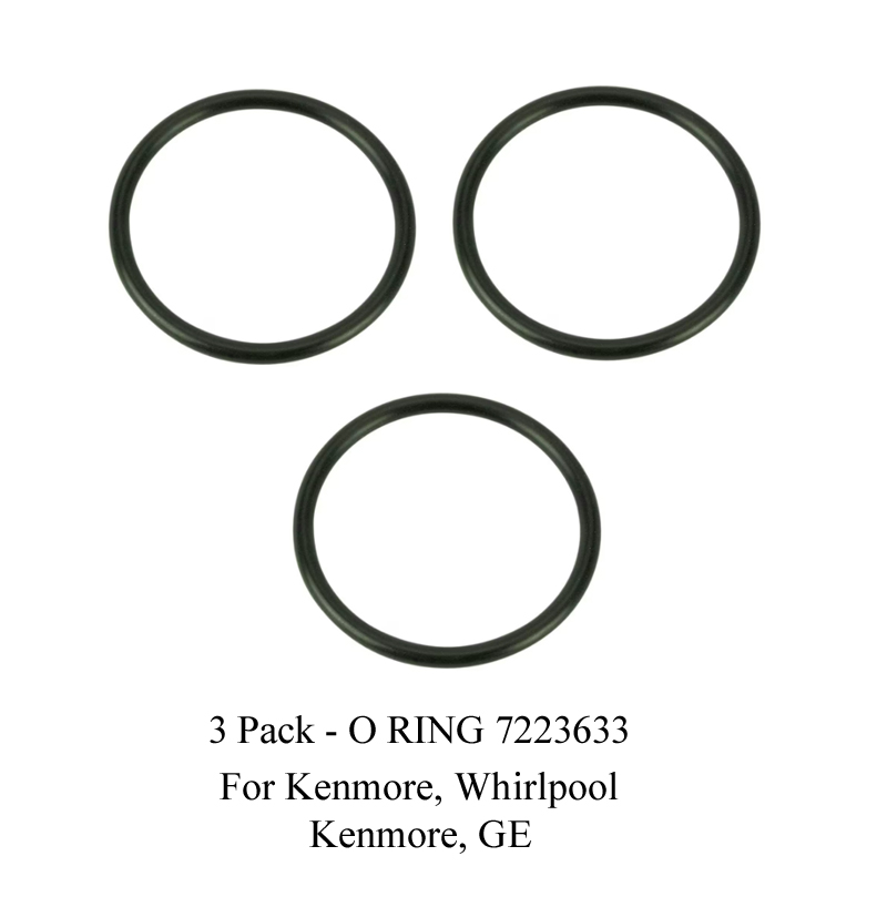 3 Pack 7223633 Reverse Osmosis Water Filter Sump O-Ring for Kenmore Whirlpool GE Pack 7223633 reverse osmosis water filter sump O-Rings – replacement seals compatible with Kenmore, Whirlpool, and GE filter housings