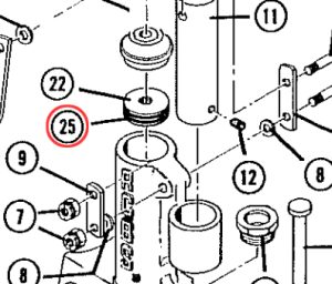 Number 25 on schematic – part 80095 O-Ring for RCBS Lube-A-Matic bullet lubricator and sizer