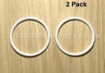 704-297 / 704297 / 0508604 Teflon manifold O-ring set for Titan and Wagner airless paint sprayers, two white PTFE O-rings shown